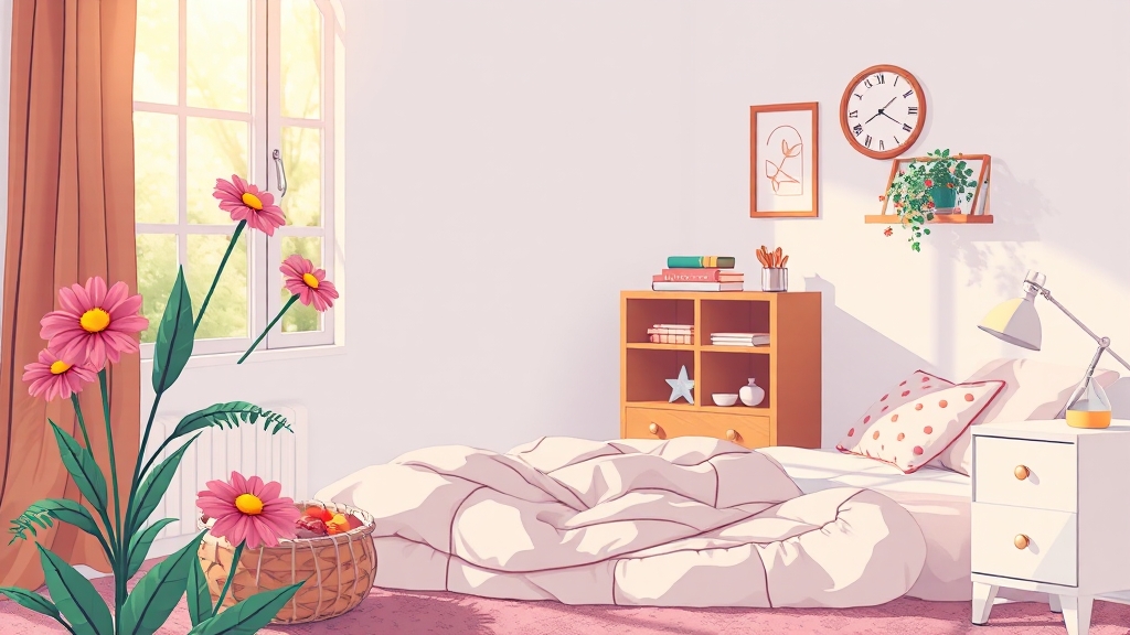 무기력증 극복, 생활 습관 개선 (illustration 스타일)