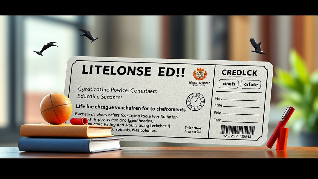 평생교육이용권, 어디서 사용할 수 있나요? (활용 범위 및 교육 기관) (realistic 스타일)