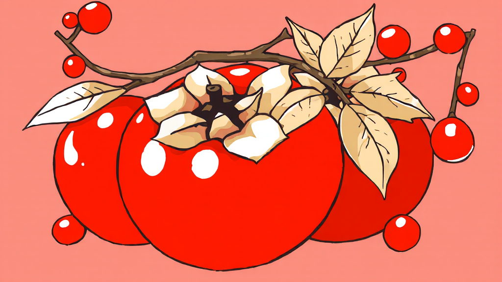 홍시 부작용 & 섭취 시 주의사항 (illustration 스타일)