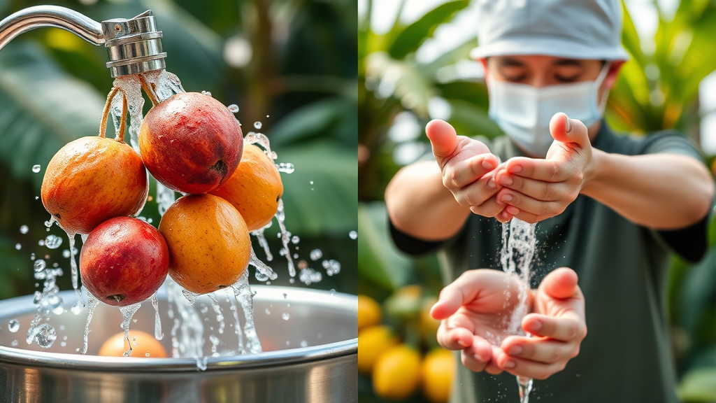 니파 바이러스 예방 수칙 (realistic 스타일)