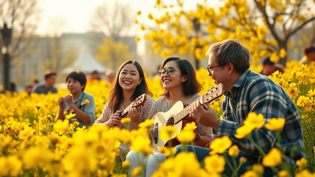 축제 개요 및 방문 정보: 봄날의 특별한 경험 (realistic 스타일)