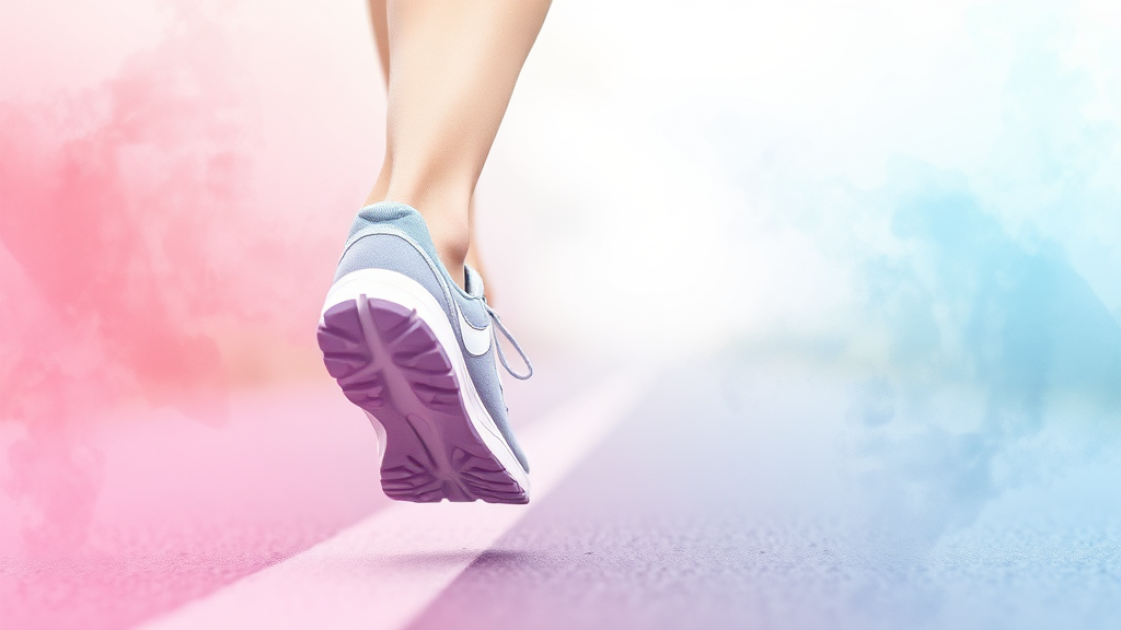 러닝화 선택: 발 건강 지킴이 (watercolor 스타일)