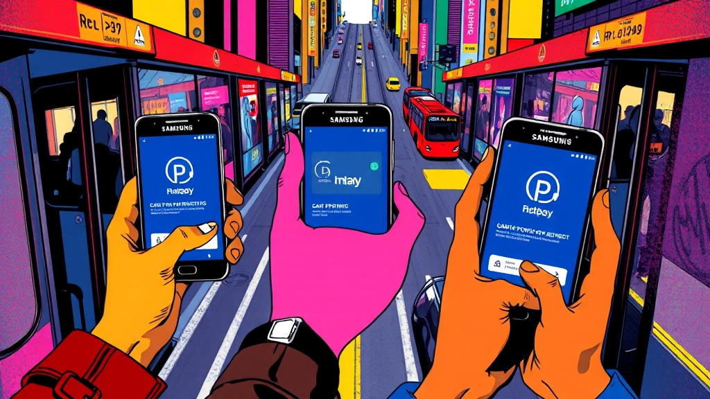 삼성페이 교통카드 사용법 (popart 스타일)