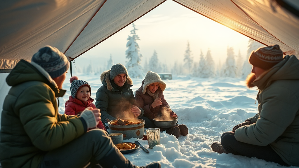 겨울 캠핑, 왜 중요할까요? (realistic 스타일)