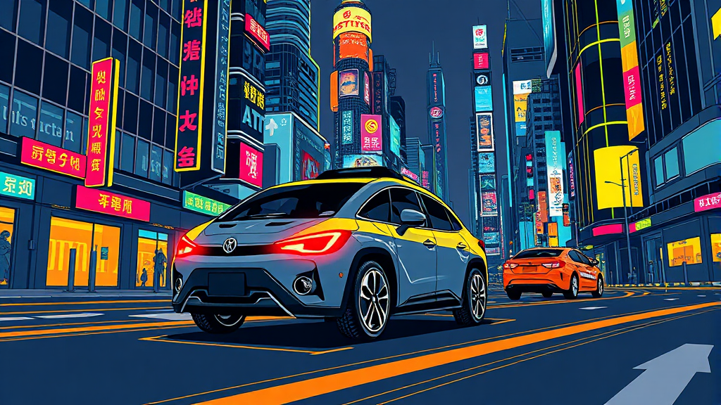 자율주행 기술 최신 동향 (illustration 스타일)