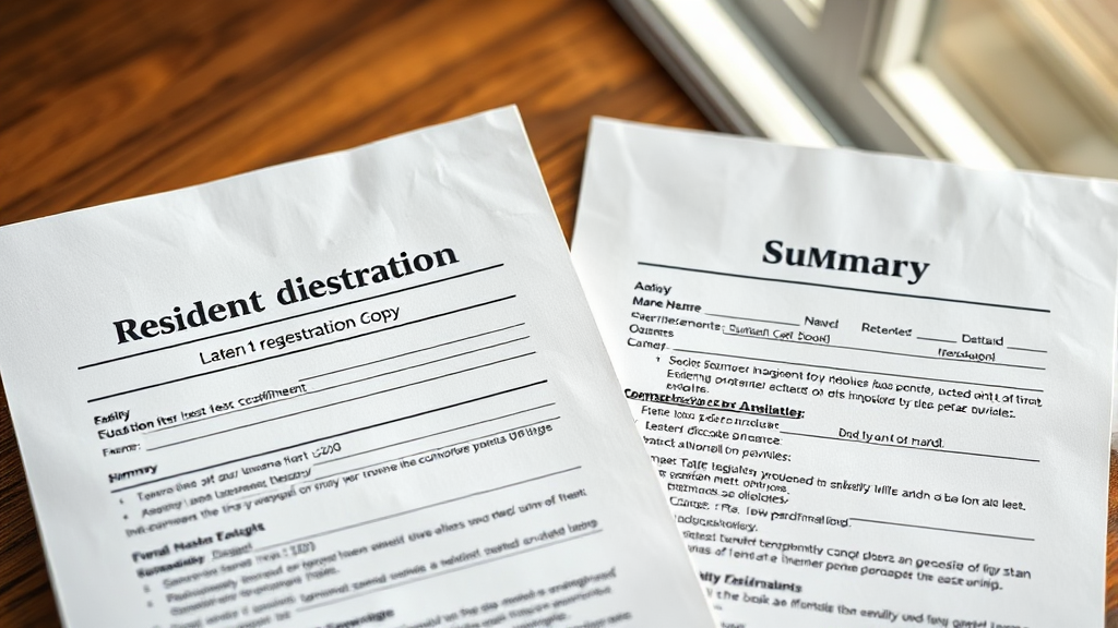 주민등록등본과 초본의 차이점 (realistic 스타일)