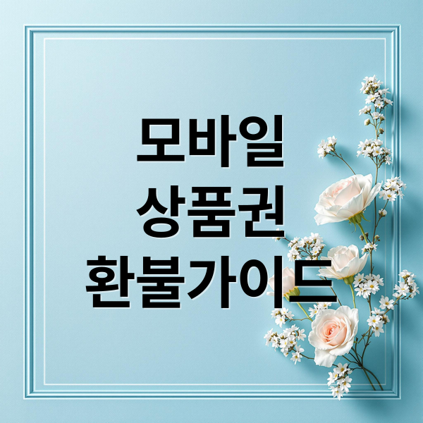 모바일
상품권
환불가이드 (모바일 상품권 100% 환불)