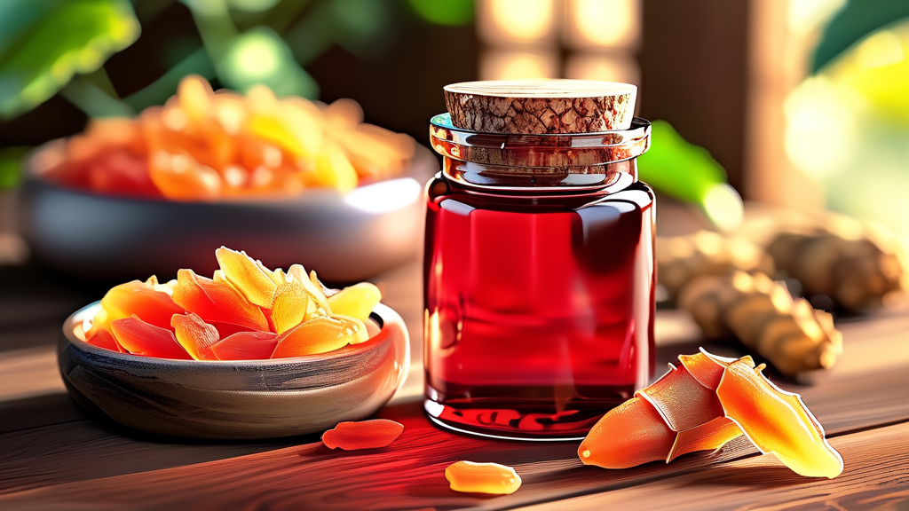 진세노사이드란 무엇이며, 홍삼 스틱에서 왜 중요할까? (realistic 스타일)