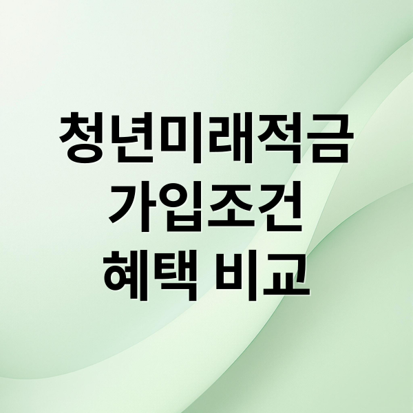 청년미래적금
가입조건
혜택 비교 (청년미래적금)