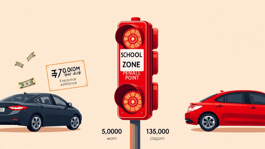 과태료 부과 기준 (illustration 스타일)