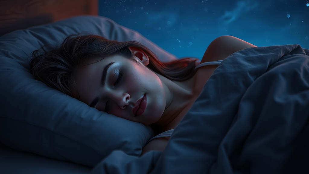 멜라토닌 효과 및 수면 개선 (realistic 스타일)