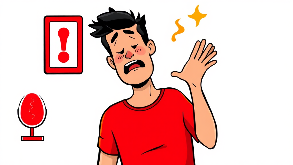 A형 독감 초기 증상 (cartoon 스타일)