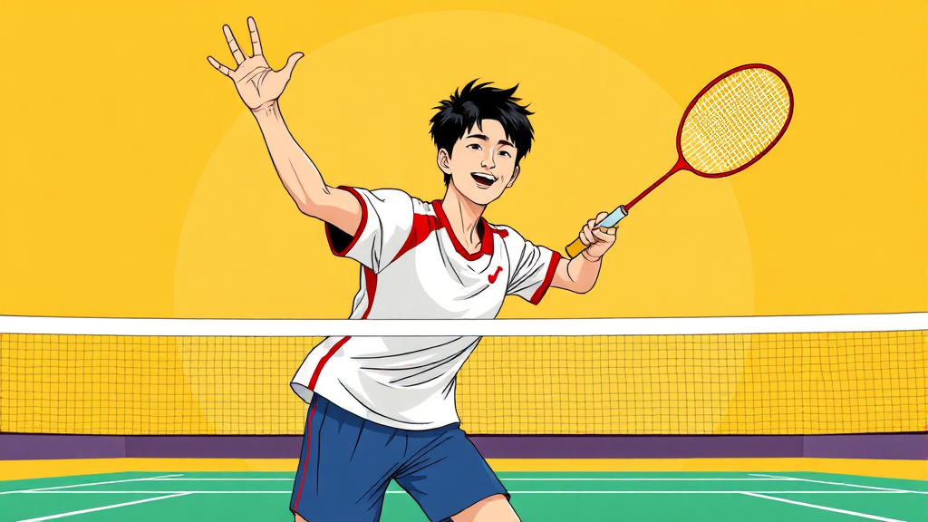 안세영의 배드민턴 인생과 도전 (illustration 스타일)