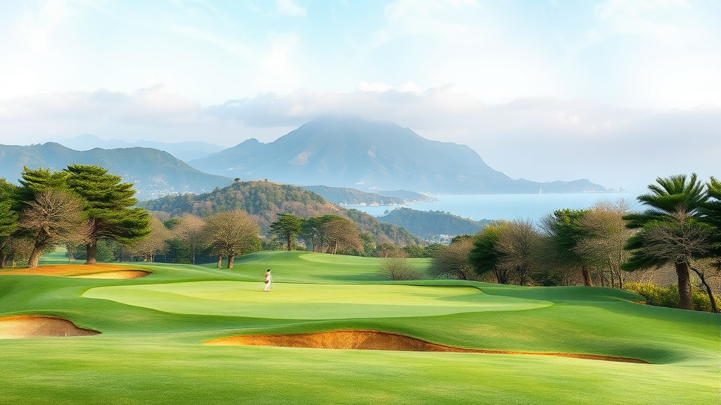 인기 제주 골프장 & 골프텔 상세 정보 (watercolor 스타일)