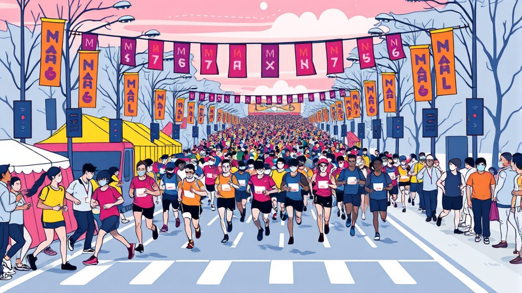 함께러너 프로그램 및 행사장 즐길 거리 (illustration 스타일)