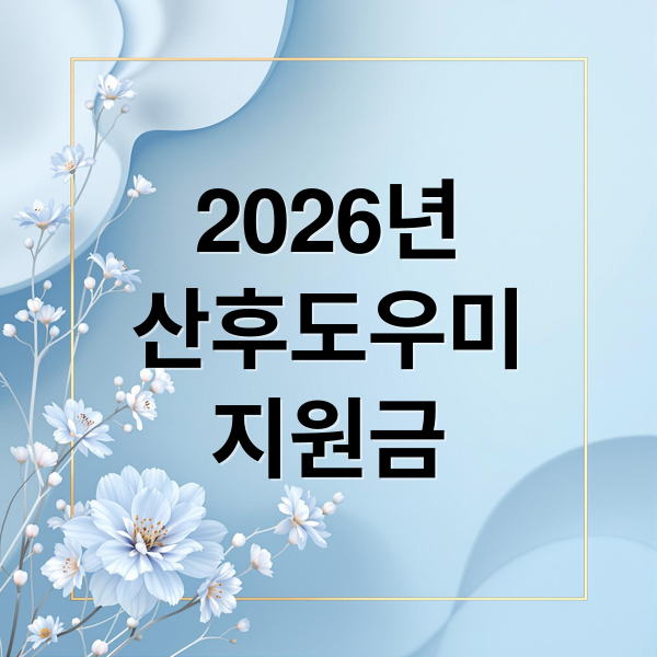 2026년
산후도우미
지원금 (2026 산후도우미 지원금 소득기준)