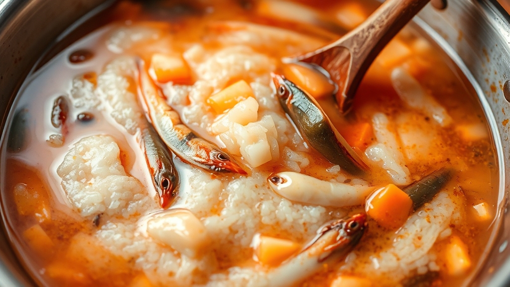 비법 육수 & 찹쌀풀 만들기 (watercolor 스타일)