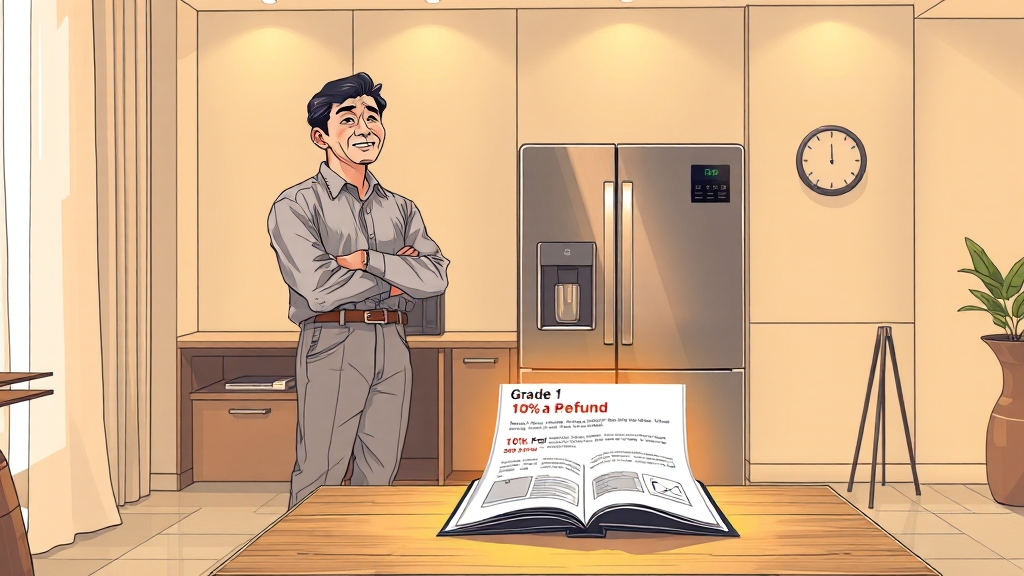 환급 사업 관련 유의사항 및 FAQ (illustration 스타일)