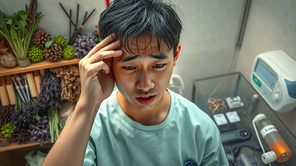 이명 치료: 병원 vs 한의학, 어떻게 다를까? (realistic 스타일)