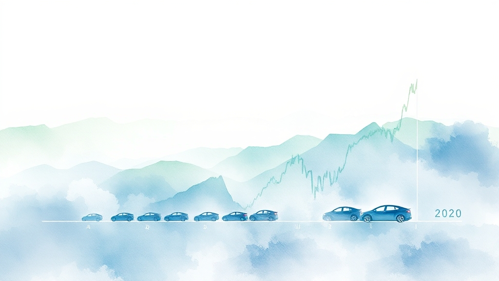 테슬라 주가, 지난 10년은? (watercolor 스타일)