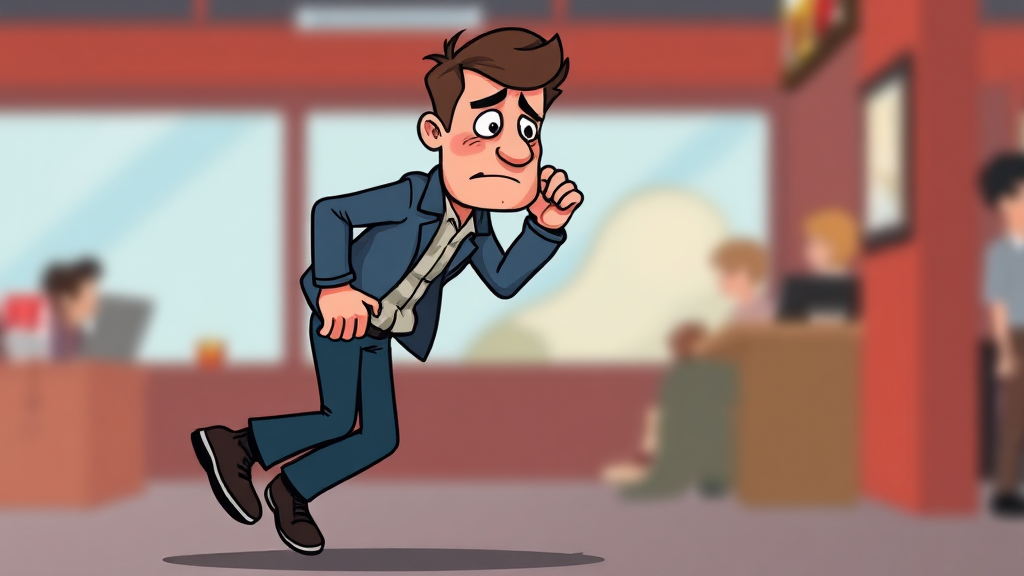 소뇌위축증 주요 증상 (cartoon 스타일)