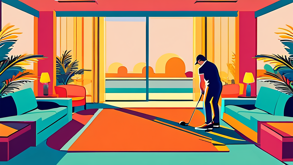 엘리체골프텔: 편안한 숙박과 함께하는 골프 휴식 (cartoon 스타일)