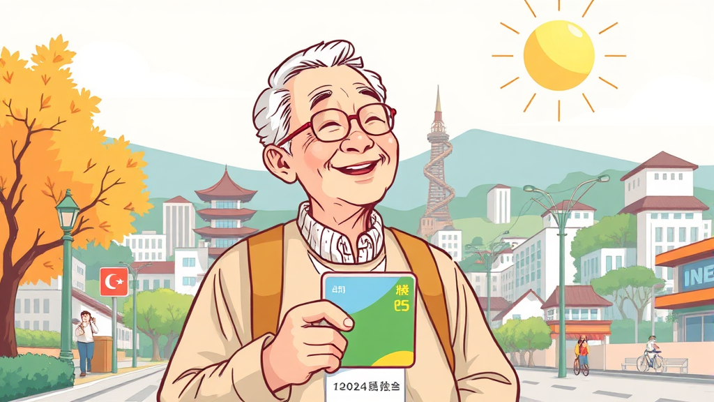 기후동행카드, 어르신 외출 및 이동 편의 증진 활용 방안 (illustration 스타일)