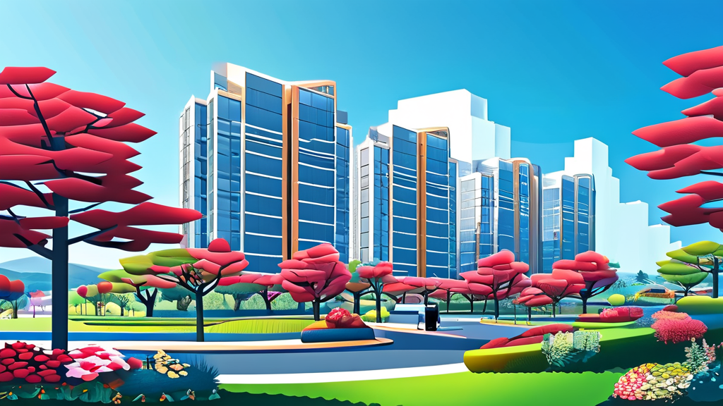 풍부한 생활 인프라, 모든 것을 갖춘 곳 (illustration 스타일)