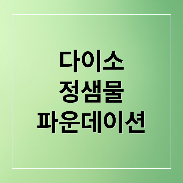 다이소
정샘물
파운데이션 (다이소 정샘물 파운데이션 듀이핏 스파츌라 후기)