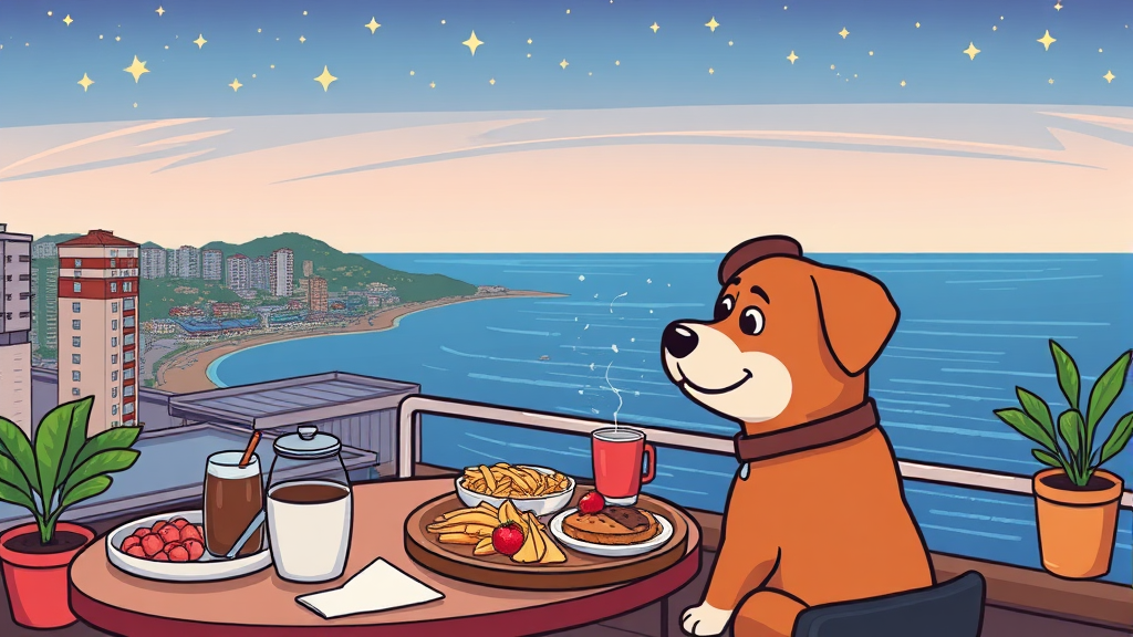 특별한 루프탑 경험 (cartoon 스타일)