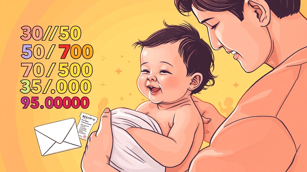 출산, 육아 관련 세액공제 혜택 (illustration 스타일)