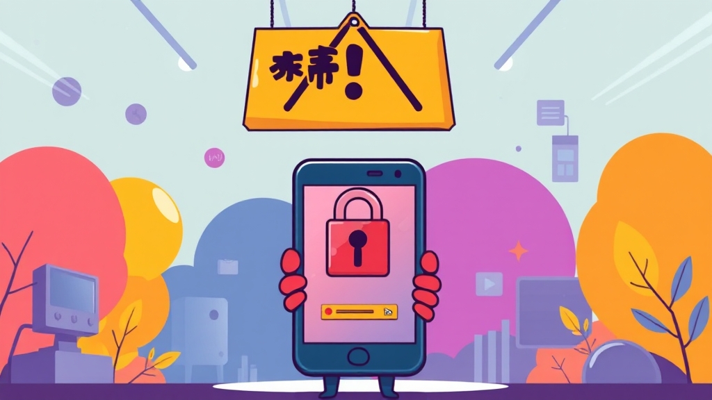 소액결제 해킹 및 개인정보 유출 예방 (cartoon 스타일)