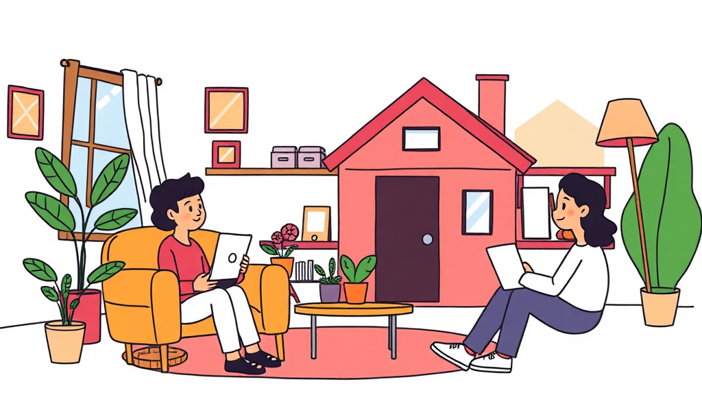 신청 방법 (온라인 vs 방문) (cartoon 스타일)