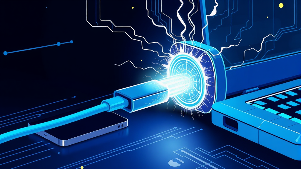 고속 충전 기술 소개 (illustration 스타일)