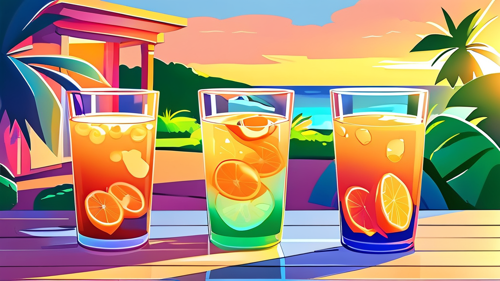 코코넛 워터의 영양 성분 분석 (cartoon 스타일)