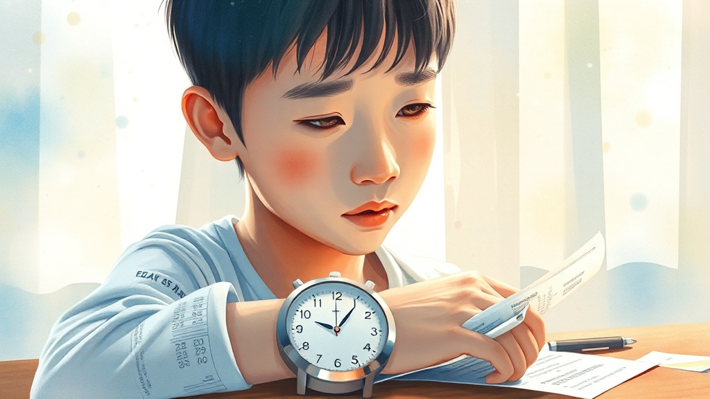 지방공무원 시험 일정 및 변경사항 (watercolor 스타일)