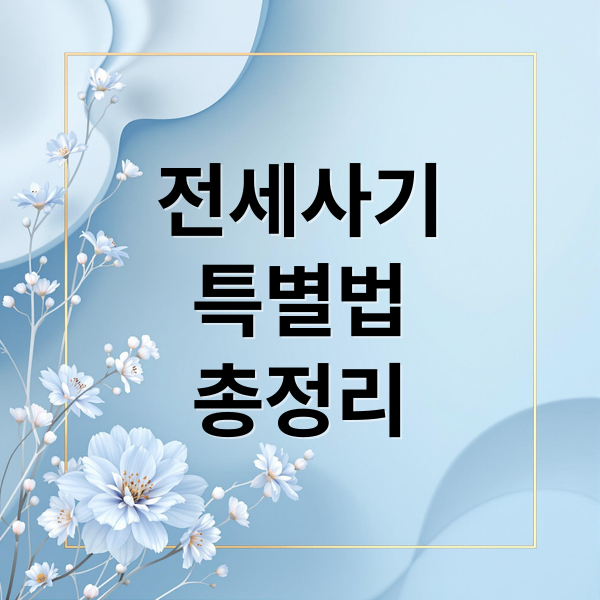 전세사기
특별법
총정리 (전세사기 피해 신고 정부 보상 특별법)