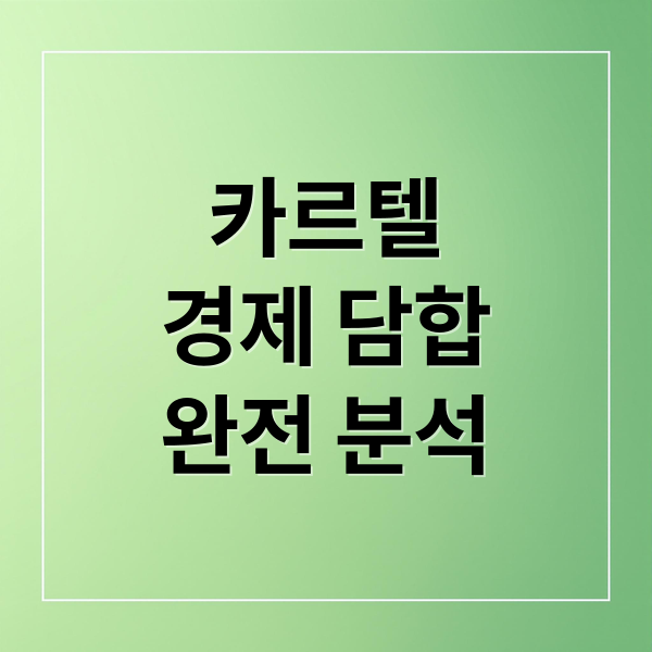 카르텔
경제 담합
완전 분석 (카르텔 뜻 폐해)