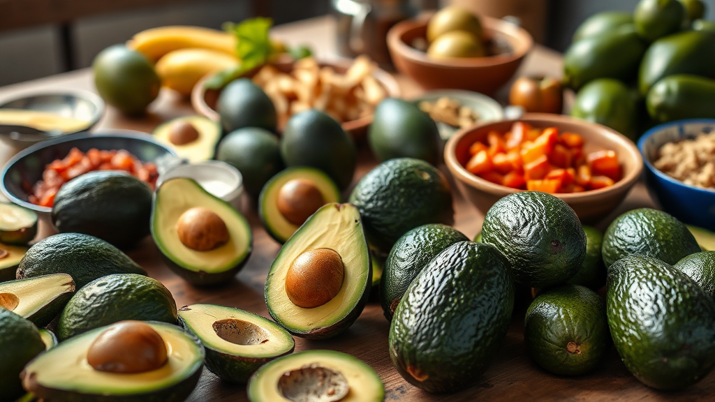 아보카도, 이렇게 섭취하면 더 좋아요! (realistic 스타일)