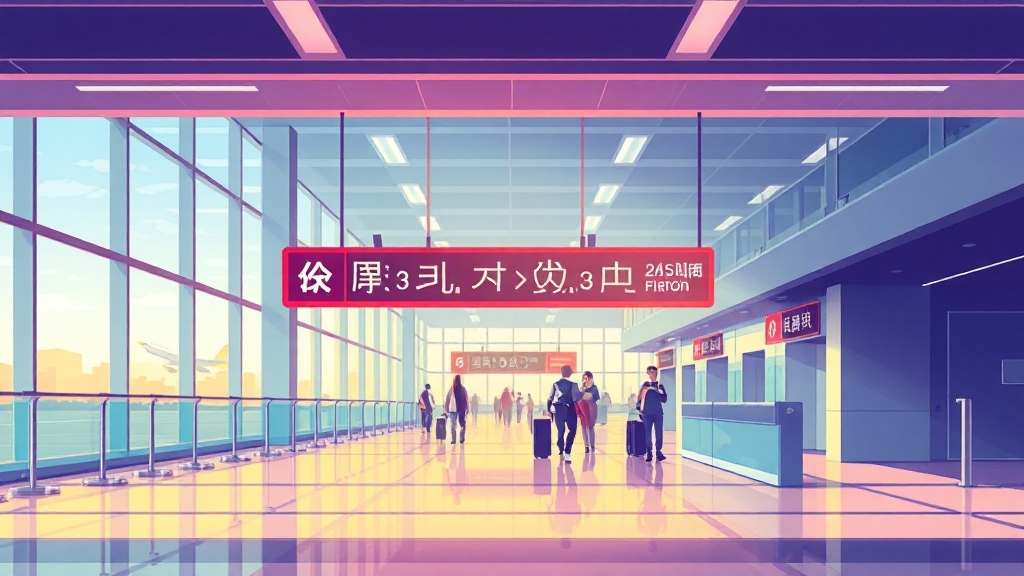 스마트패스 전용 출국장 (illustration 스타일)