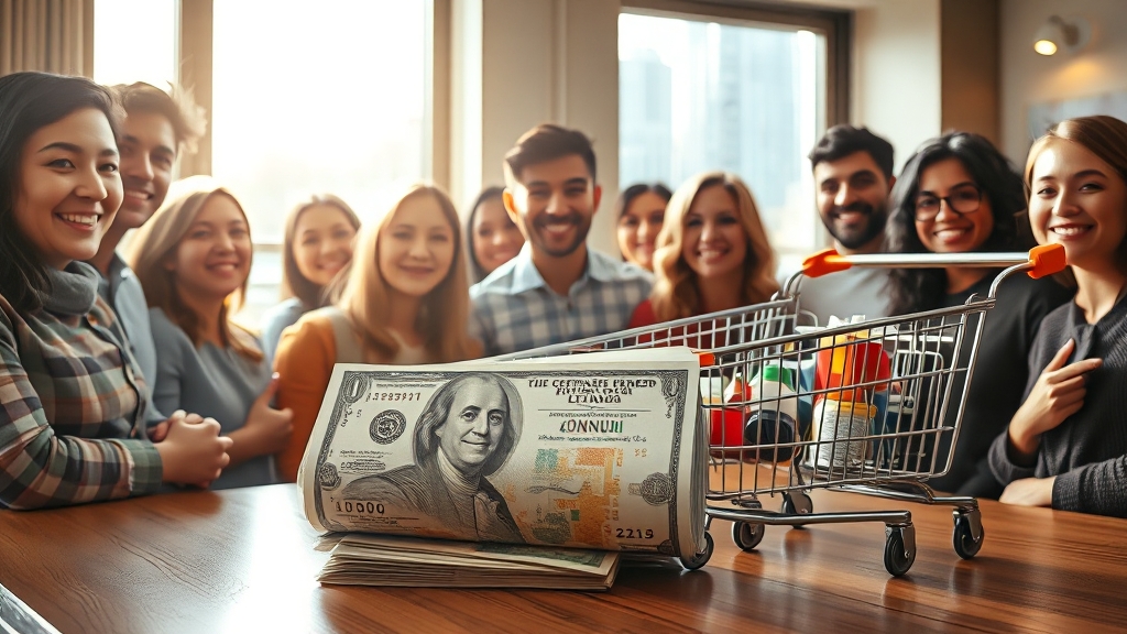 상생지원금 종류와 대상 (realistic 스타일)