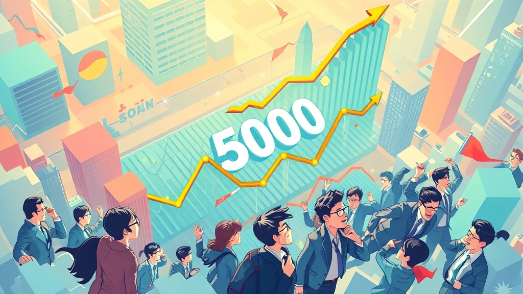 코스피 5000, 함께 만들어가요! (cartoon 스타일) (재시도)