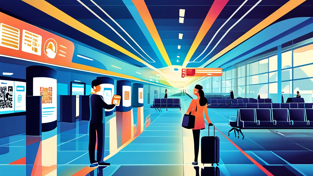 스마트한 입국 심사: 비짓재팬 웹 활용법 (cartoon 스타일)