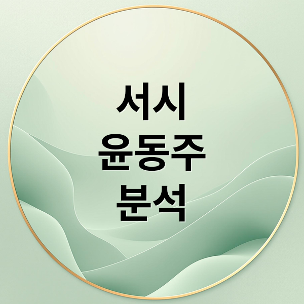 서시
윤동주
분석 (윤동주 서시 해석)