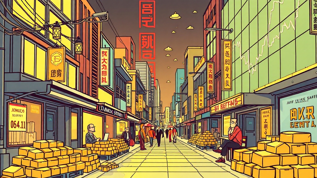 금 투자 전략 및 시세 전망 (illustration 스타일)