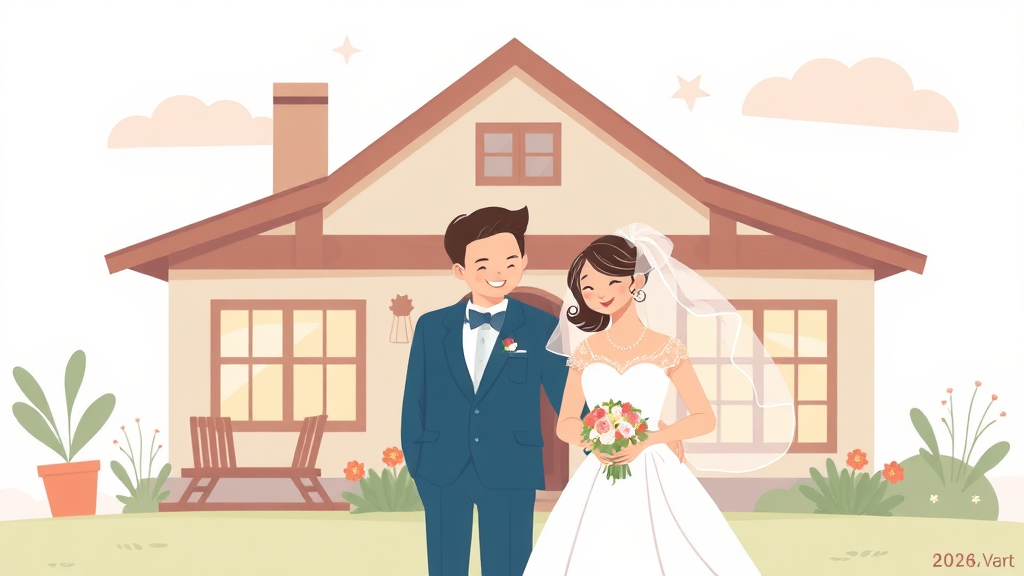 2026년 신혼부부 전세대출 개요 (illustration 스타일)