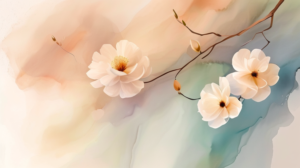 도라지배즙과 함께하는 건강한 환절기 관리법 (watercolor 스타일)