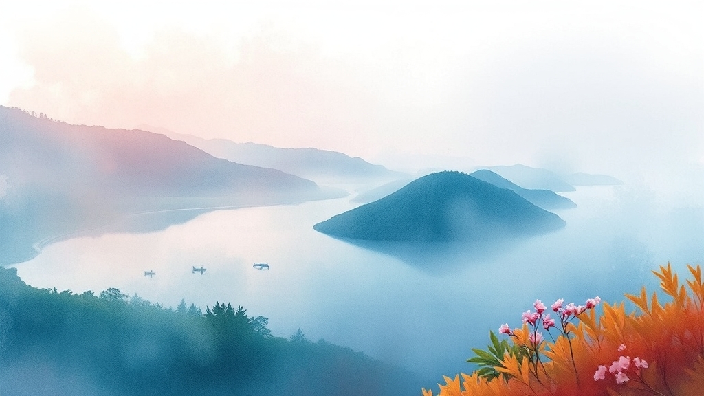 최저가 항공권 예약 시점 (watercolor 스타일)