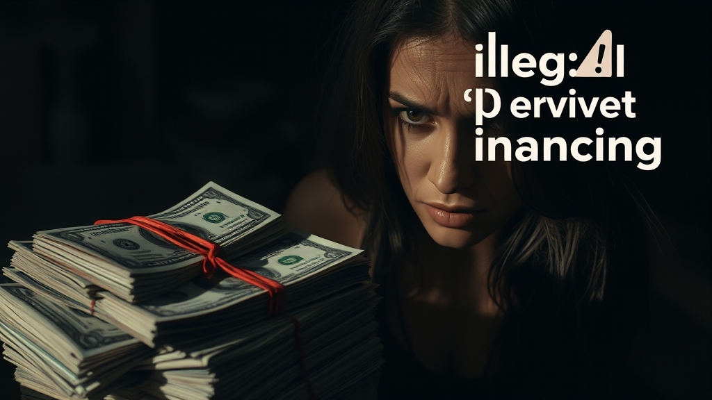 불법 사금융, 절대 안 돼요! (realistic 스타일)