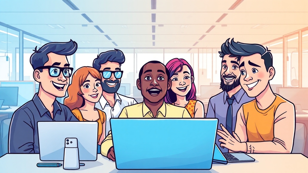 Gamma AI 공유 및 협업 기능 (cartoon 스타일)